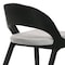Armen Living Polly Mid-Century Gray Upholstered Dining Chairs in Black Finish, PK2 LCPLSIGRBL - alternate 2